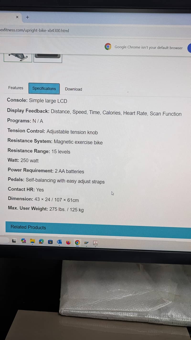 Exercise Cycle Steelflex 7300 2