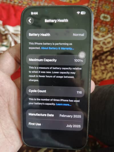 Apple iPhone 16e 100 battery health exchange possible