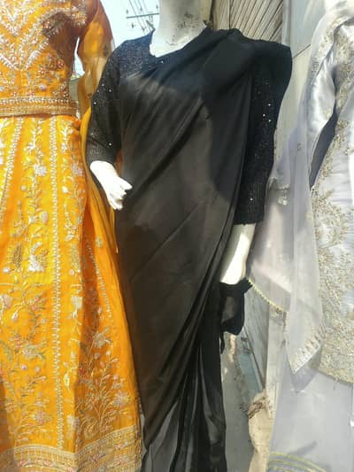 Black Silk Saree - Premium Quality Ladies Dress