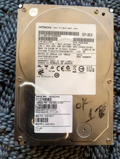 1 Tb hard disk new condition high speed
