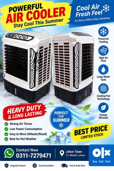 Heavy Duty Air Cooler – Only 3–4 Months Used