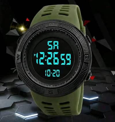 Military Style Digital Sports Watch for Men