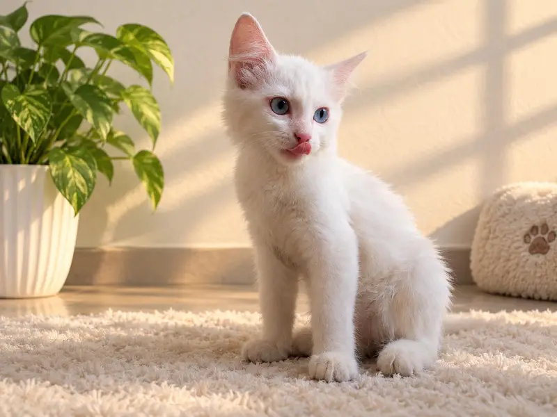 Adorable Snow White Kitten. — photo 2
