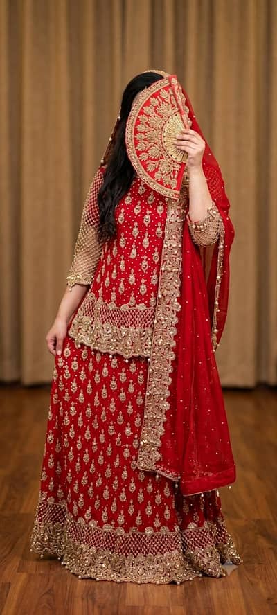 Bridal Red Designer Lehenga – Worn Once – Excellent Condition
