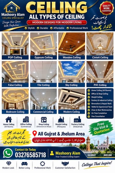  All Types of Modern Ceiling Designs 