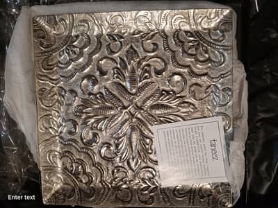 TANEEZ SILVER PLATED LALEHA TRAY