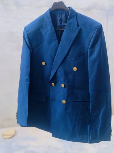  Brand New Blue Double Breasted Coat | Original 10,000 | Warburton