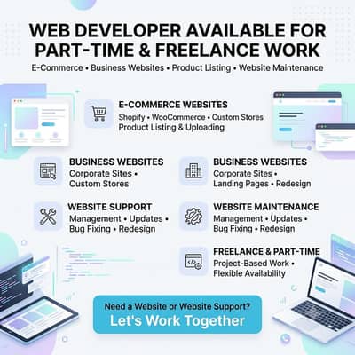Experienced Web Developer Available for Full-Time / Part-Time Job