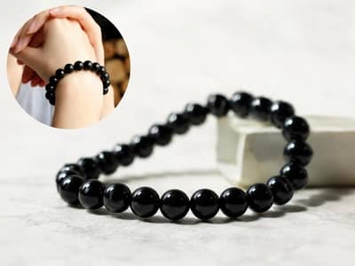 Black Beads Bracelet For Men's And Women's Black Bracelet