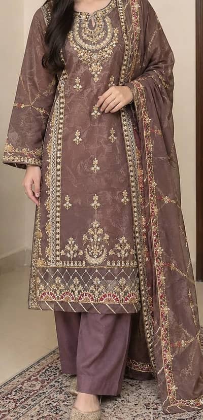 3pcs brown dress party wear