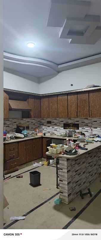 three bed dd ground floor portion for rent in johar
