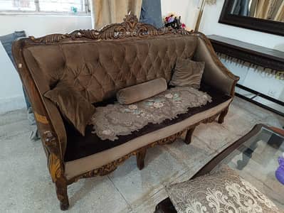 7 seater wooden sofa set