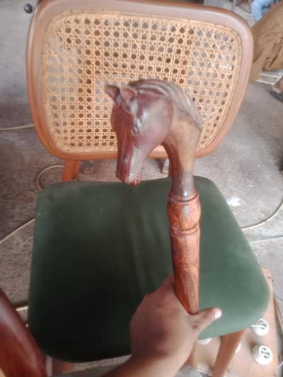Hand-Carved Wooden Horse Head Walking Cane – Elegant Luxury Stick