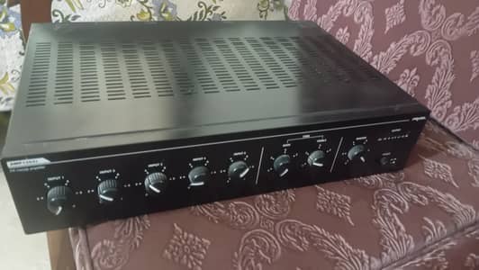 PA (Public Address) Mixing Amplifier (model AMP120XL).