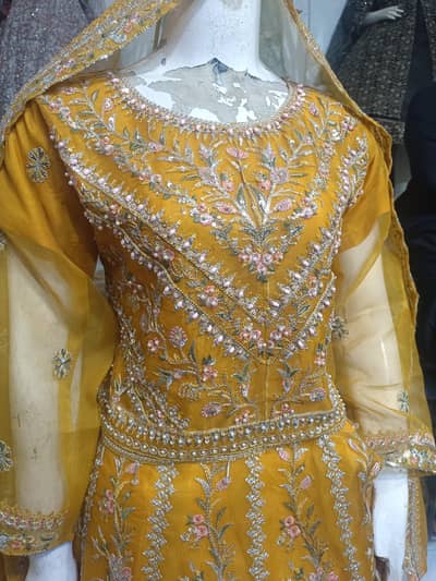 Handmade Organza 3-Piece Fancy Lehenga with Dupatta - Roohan Boutique