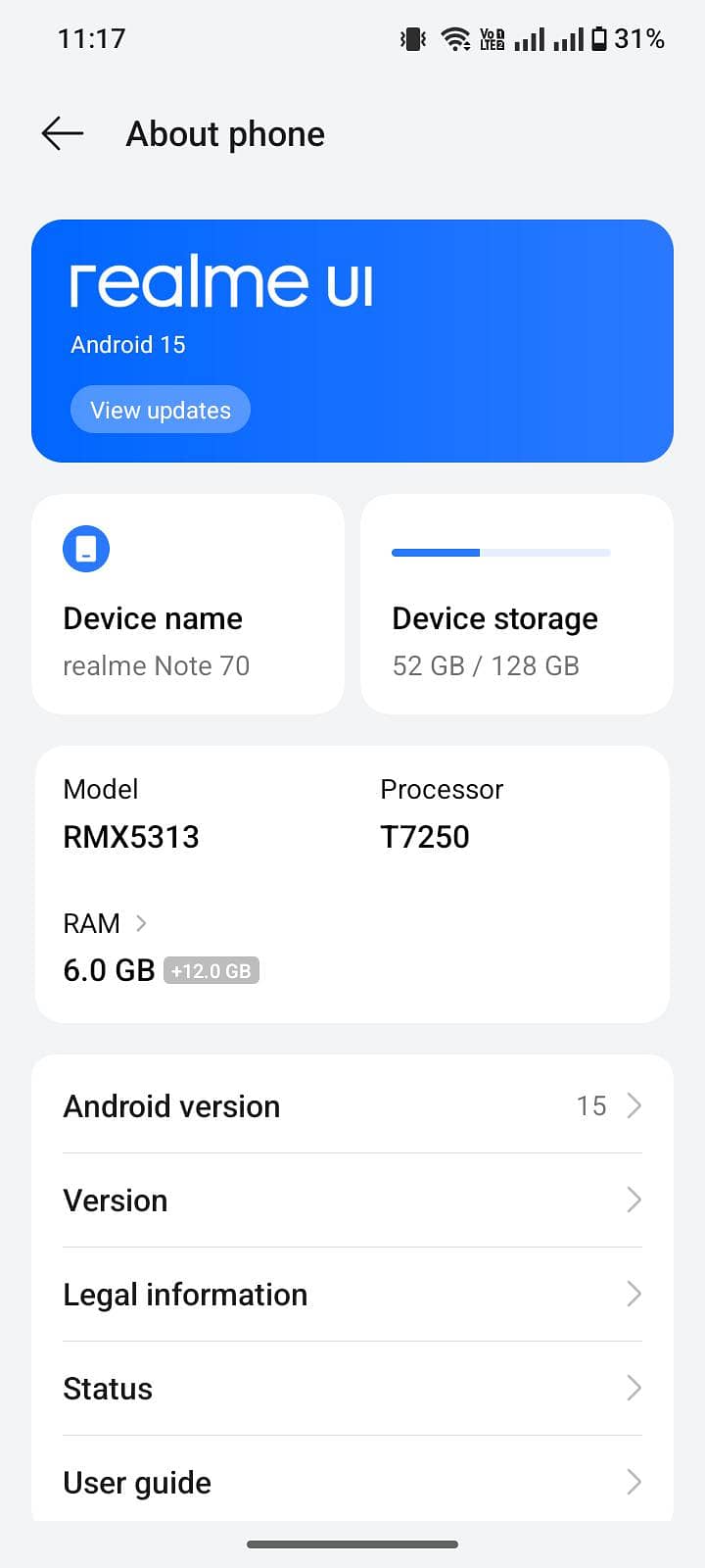 Realme Note 70 4