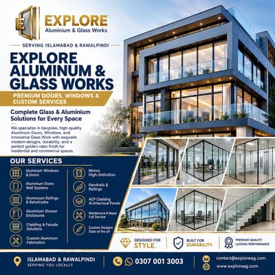 Aluminium Windows & Doors / Glass Doors & Glass Partitions services