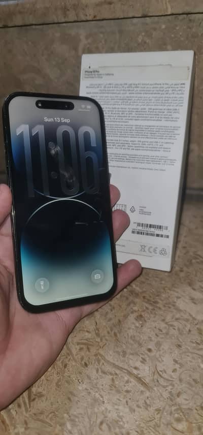 iPhone 14 Pro with box factory unlock 4 month sim time