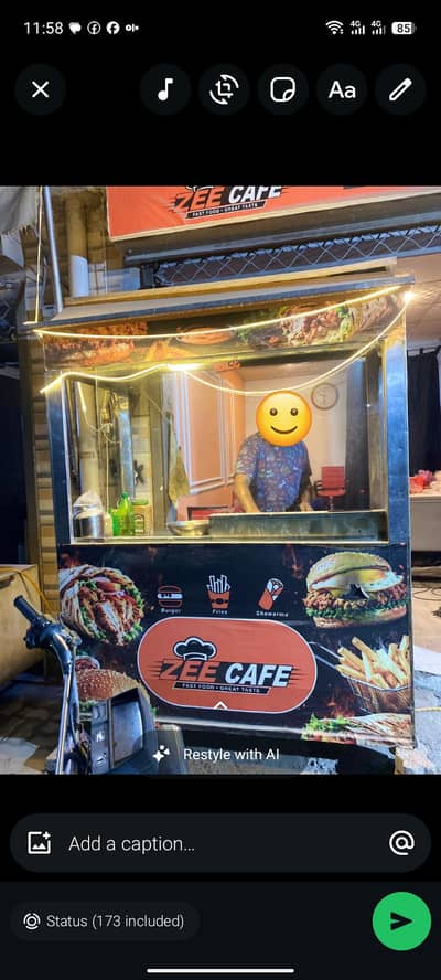 burger shwarma counter