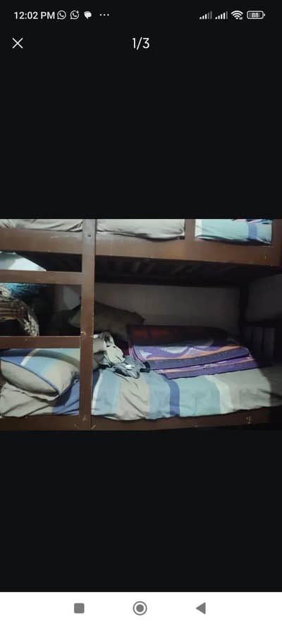 Very good quality of bunker bed made in pure wood, bear heavyweight