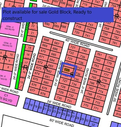 PLOT SALE IN NORTH TOWN RESIDENCY PHASE 1 GOLD BLOCK
