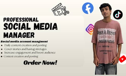 I Will be your socia media manager and content creator and videoeditor