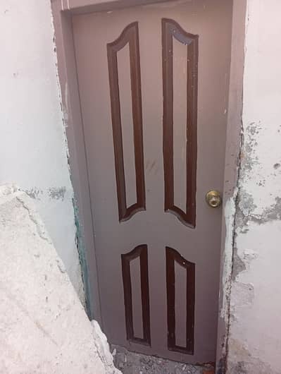 single door with iron frame  for sale