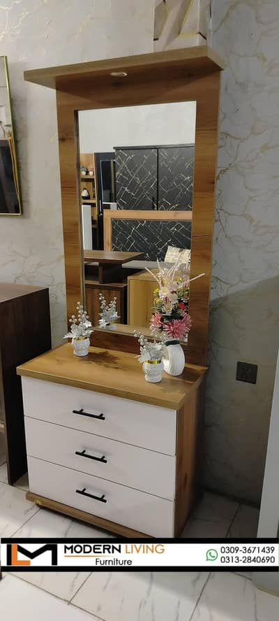 Dressing Table 4 Storage Drawers With Mirror Best Quality I