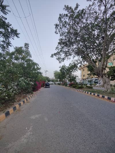 PRIME LOCATION 400 SQUARE YARD WEST OPEN LEASED PLOT FOR SELL IN BLOCK B GARDEN CITY SCHEME 45 KARACHI
