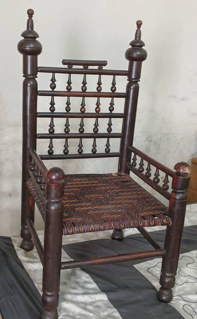 Two wooden room chairs