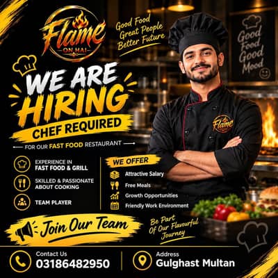 Chef for our Fastfood Restaurant