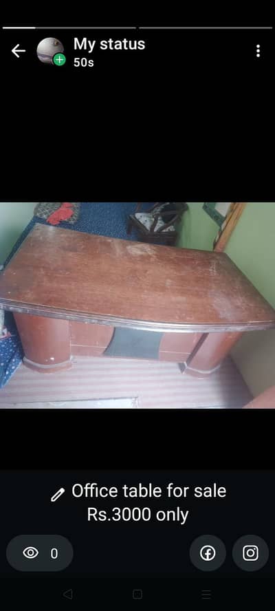office tabke good condition foldong