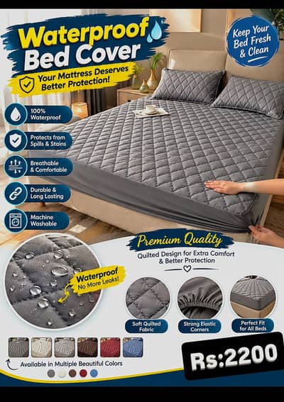 Mattress cover, water and dust protector