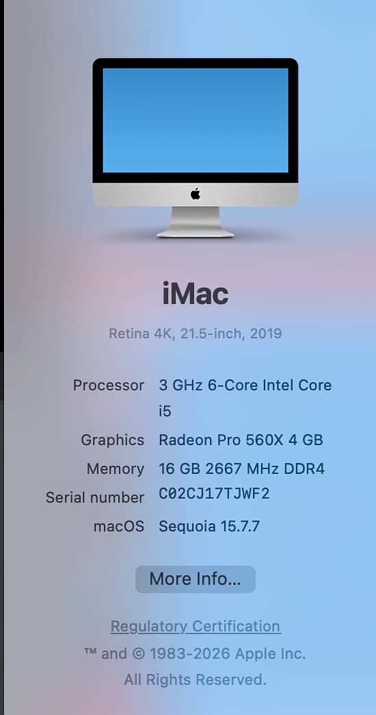 iMac 2019 12