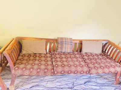 wooden 5 seater sofas