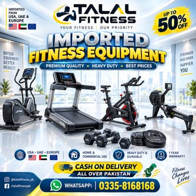 Imported running machines,exersice cycles and home gym equipments