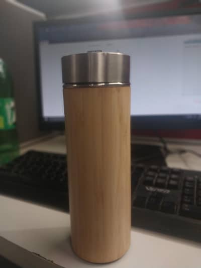 550 ML Double Wall Bamboo water bottle