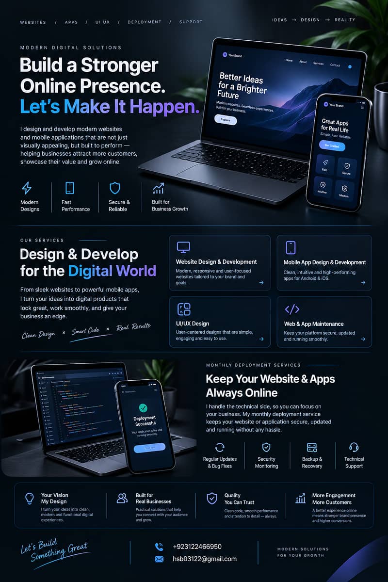 Custom Website Design & Mobile App Development 0