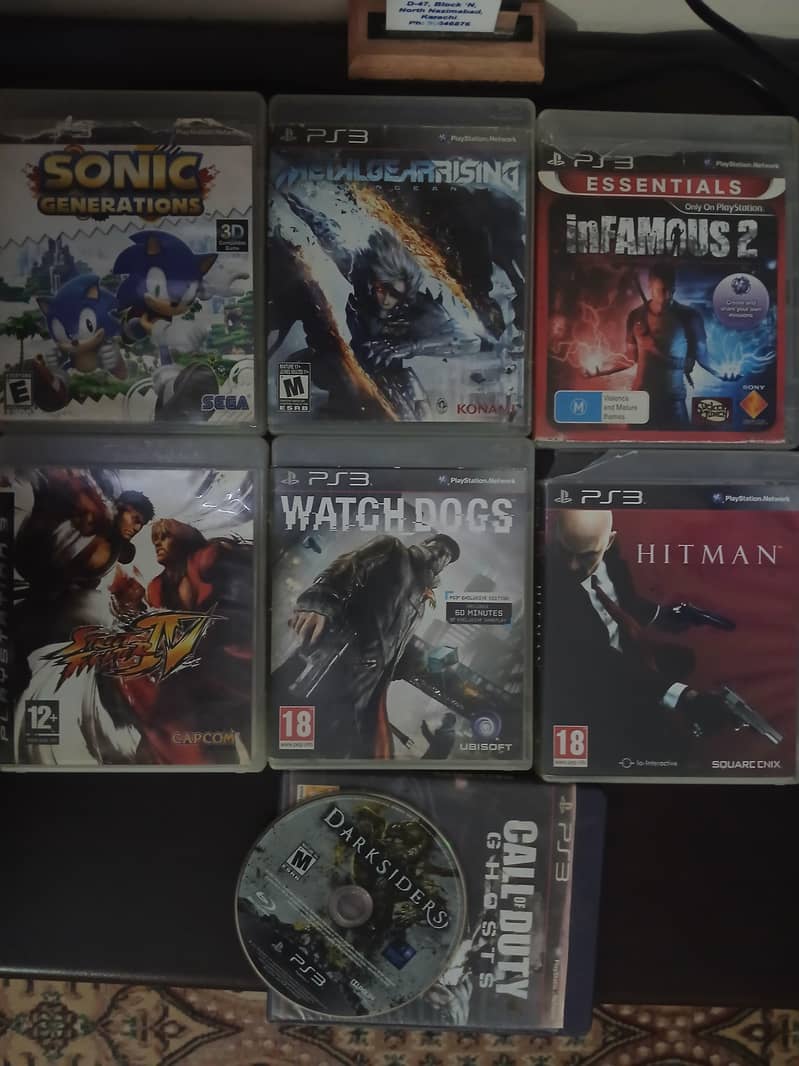 8 PS3 used cds 0