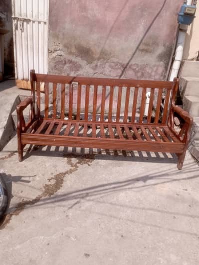 7 Seater Sofa pure Wood + Cushions