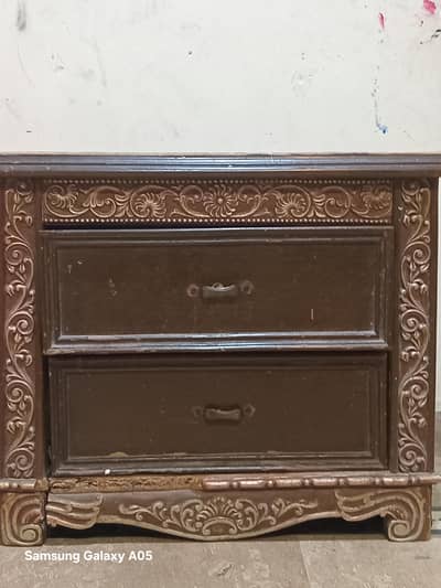 a wood drawer