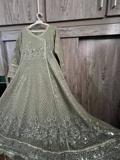 Green Maxi party wear