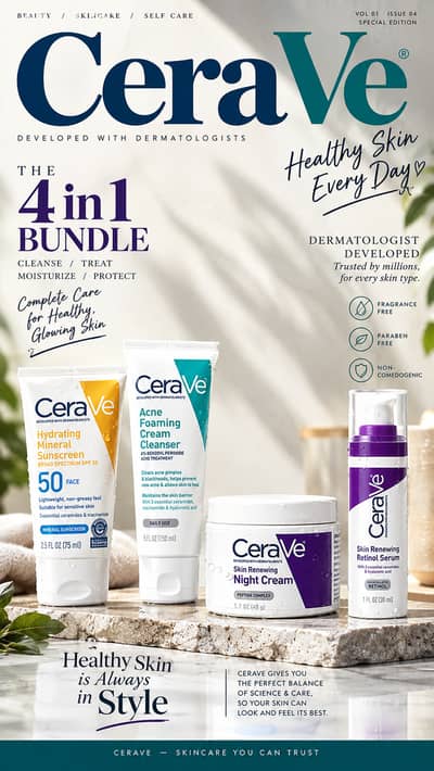 CeraVe Whitening Skin Care Set for Acne Prone Skin