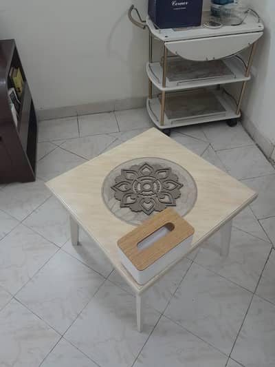 Elegant Small Square Wooden Coffee Table