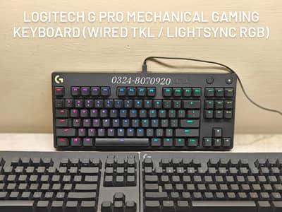 Logitech G PRO Mechanical Gaming Keyboard (Wired TKL / LIGHTSYNC RGB)