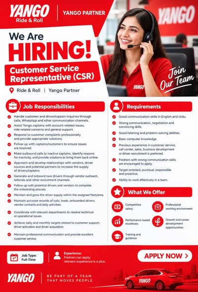Customer support Representative-Yango