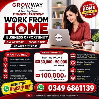 Male and female individuals required |home based | business