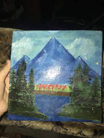 Unique mountain painting