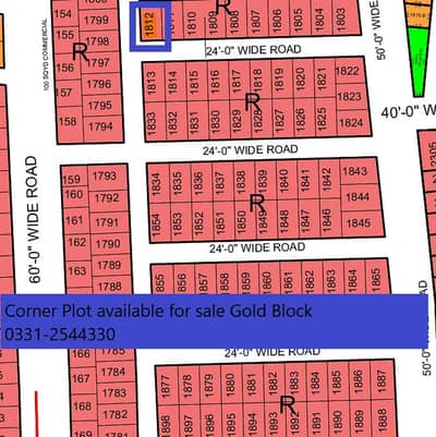 PLOT SALE IN NORTH TOWN RESIDENCY PHASE 1 GOLD BLOCK