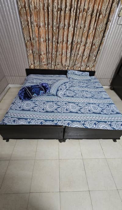Pure Sheesham Wood Single Bed Pair (Victoria Legs)